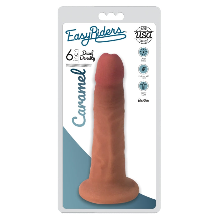 EASY RIDERS 6" SLIM BIOSKIN DONG - CARAMEL