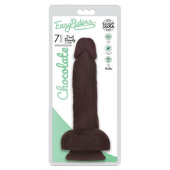 EASY RIDERS 7" SLIM BIOSKIN DONG W/ BALLS - CHOCOLATE