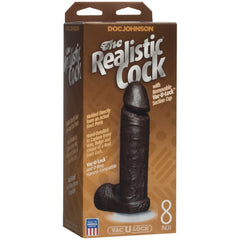 THE REALISTIC COCK 8IN - BLACK