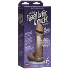 THE REALISTIC COCK UR3 6IN - BROWN