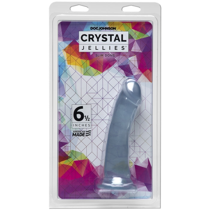 CRYSTAL JELLIES - SLIM DONG 6.5" - CLEAR