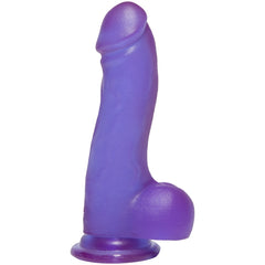 CRYSTAL JELLIES 7.5" MASTER COCK W/BALLS - PURPLE