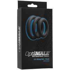 OPTIMALE - 3 C-RING SET THICK SILICONE - SLATE