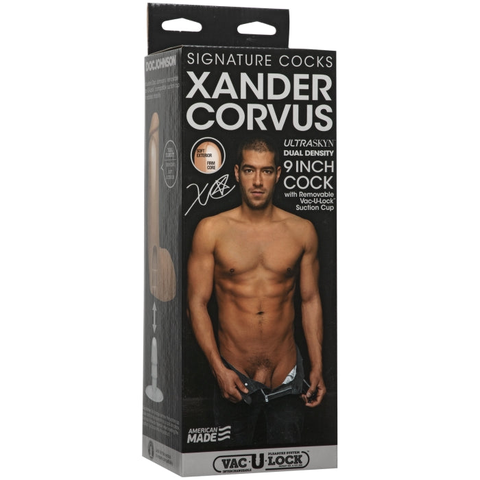 XANDER CORVUS 9IN ULTRASKYN COCK W/RMVBLE VACULOCK SUCTION CUP
