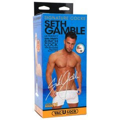 SETH GAMBLE 8 INCH ULTRASKYN COCK WITH REMOVABLE VAC-U