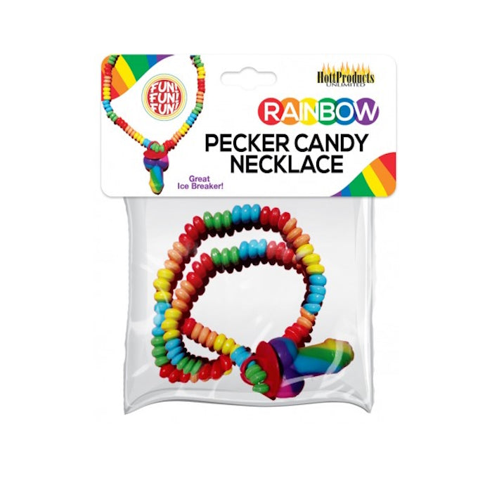 CANDY COCK NECKLACE RAINBOW STRETCHY
