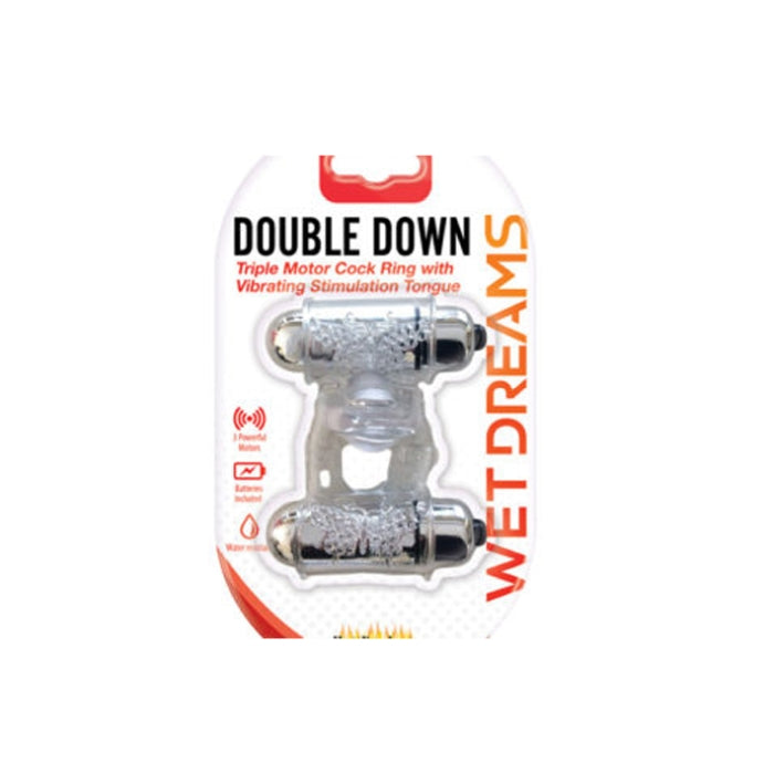 WET DREAMS COCKRING DOUBLE DOWN DUAL MOTOR