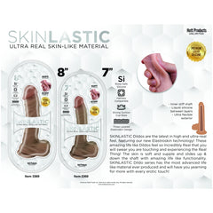 SKINSATIONS SKINLASTIC SLIDING SKIN DILDO 7" W/SUCTION