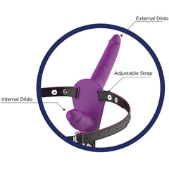 STARDUST - DOUBLE DICKIN STRAP HARNESS - PURPLE