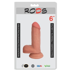 DONG WITH BALLS 6" VANILLA RODS