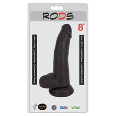 DONG WITH BALLS 8" BLACK RODS