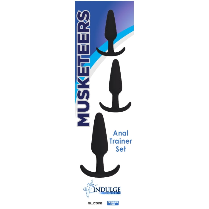 MUSKETEERS 3 SET BUTTPLUG - BLACK