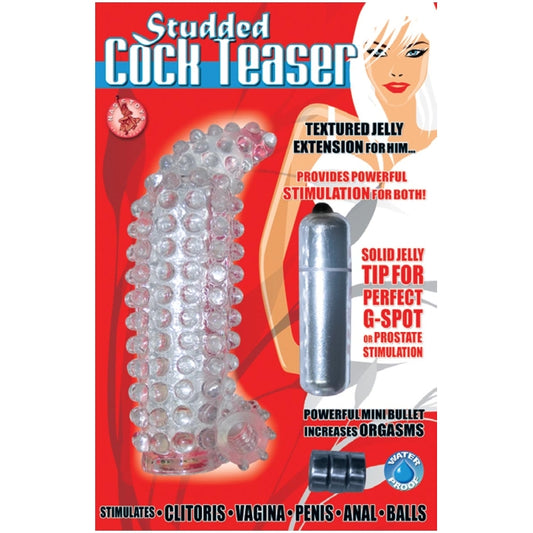 STUDDED COCK TEASER-CLEAR