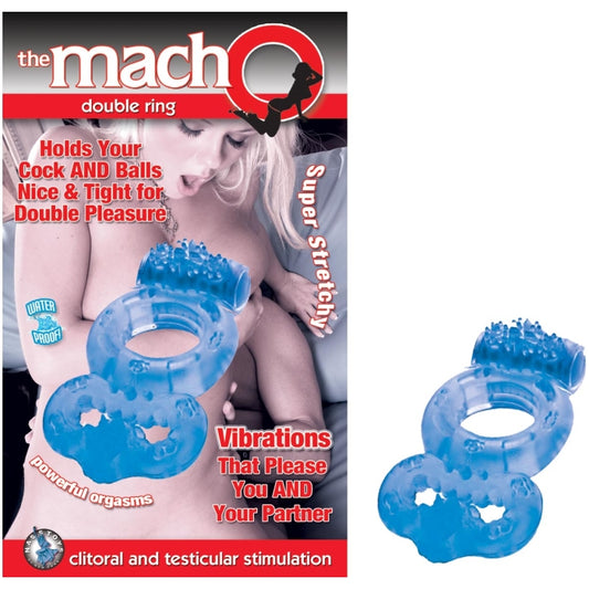 THE MACHO DOUBLE RING-BLUE