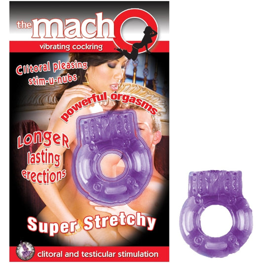 THE MACHO VIBRATING COCKRING-PURPLE