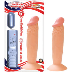 6 VIBRATING DONG WITH BULLET-FLESH