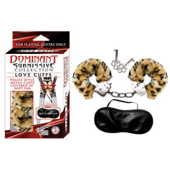 DOMINANT SUBMISSIVE COLLECTION LOVE CUFFS - LEOPARD