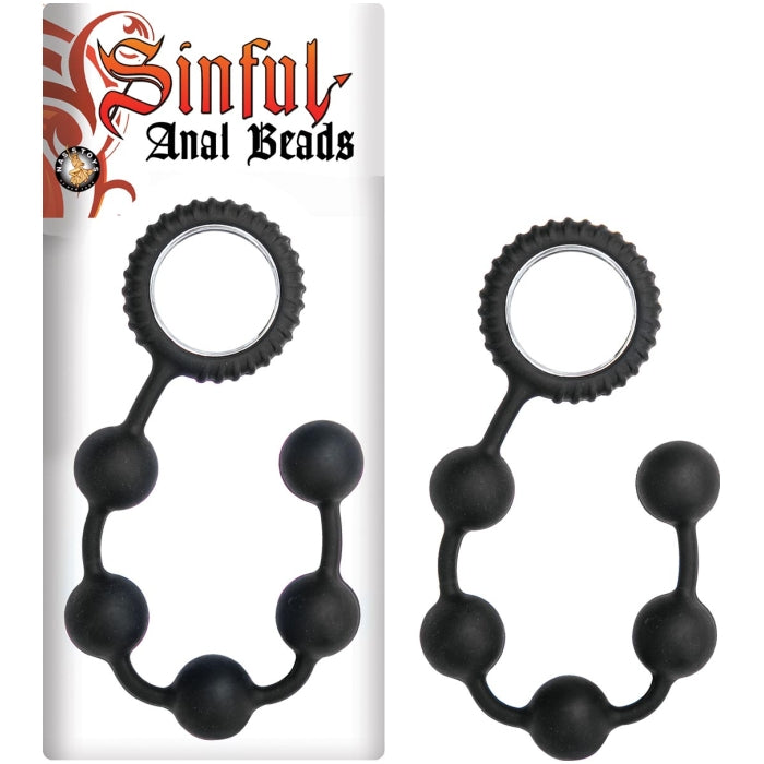 SINFUL ANAL BEADS-BLACK