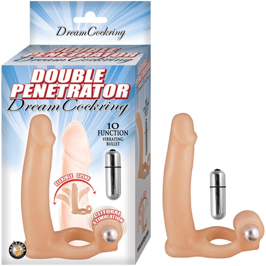DOUBLE PENETRATOR DREAM COCKRING-FLESH