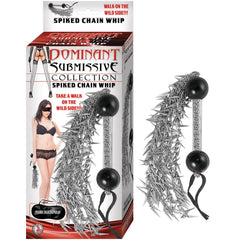 DOMINANT SUBMISSIVE COLLECTION SPIKED CHAIN WHIP