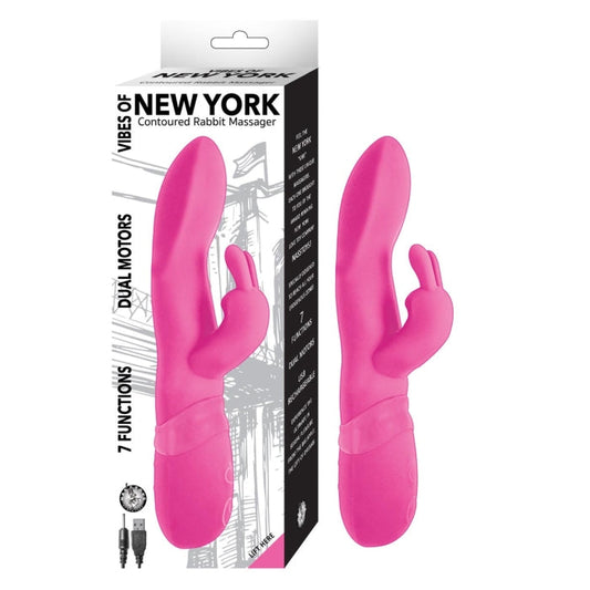VIBES OF NEW YORK CONTOURED RABBIT MASSAGER-PINK