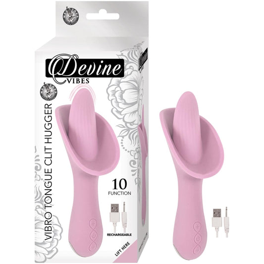 DEVINE VIBES VIBRO TONGUE CLIT HUGGER-PINK