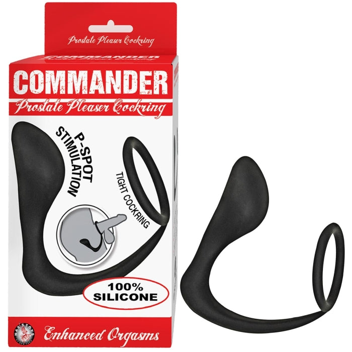 COMMANDER PROSTATE PLEASER COCKRING-BLACK