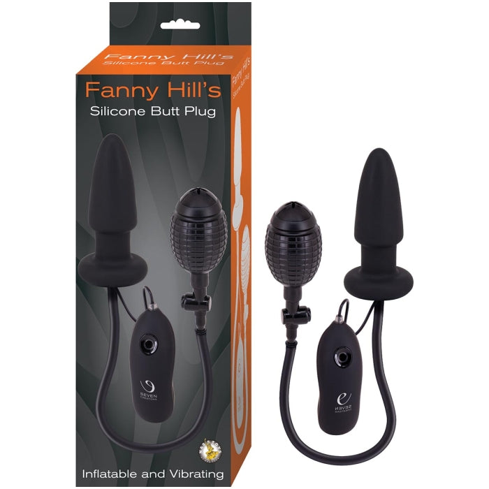 FANNY HILLS SILICONE BUTT PLUG-BLACK
