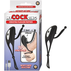 MY COCKRING VIBRATING PLEASURE PARTNER-BLACK