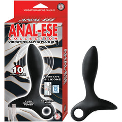 ANAL-ESE COLLECTION VIBRATING ALPHA PLUG #1-BLACK