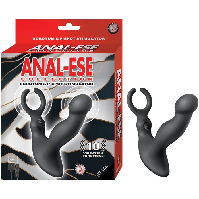 ANAL-ESE COLLECTION SCROTUM & P-SPOT STIMULATOR-BLACK