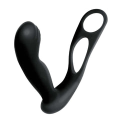 BUTTS UP PROSTATE MASSAGER W/SCROTUM & COCK RING-BLACK