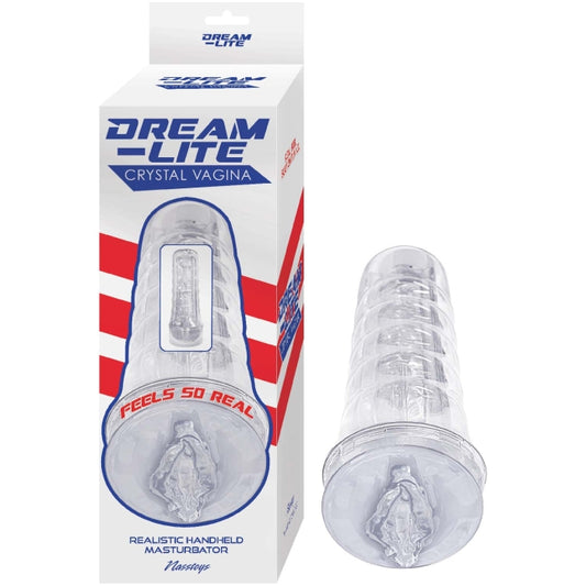 DREAM-LITE CRYSTAL VAGINA MASTURBATOR-CLEAR