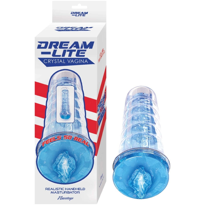 DREAM-LITE CRYSTAL VAGINA MASTURBATOR-BLUE