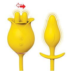 CLIT-TASTIC TULIP FINGER MASSAGER & PLEASURE PLUG-YELLOW