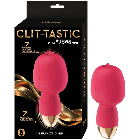 CLIT-TASTIC INTENSE DUAL MASSAGER-CORAL