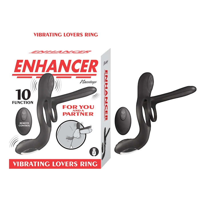 ENHANCER VIBRATING LOVERS RING - BLACK