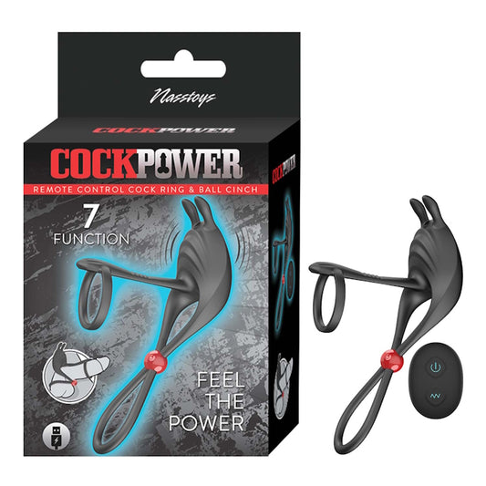 COCKPOWER REMOTE CONTROL COCKRING & BALL CINCH - BLACK