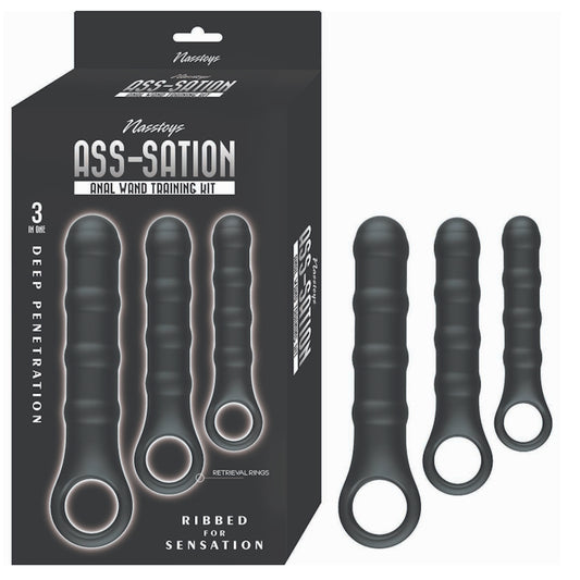 ASS-SATION ANAL WAND TRAINING KIT - BLACK