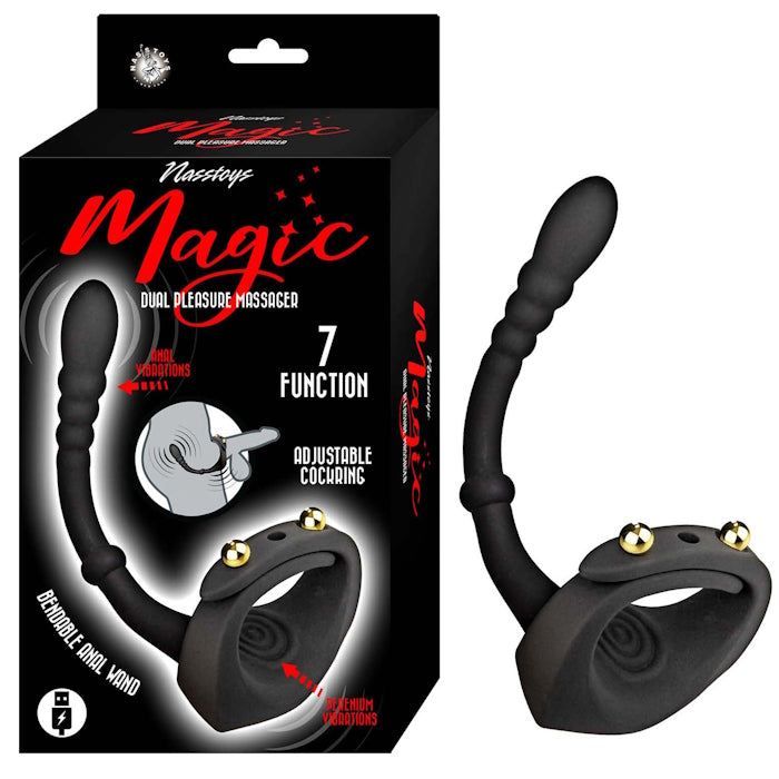 MAGIC DUAL PLEASURE MASSAGER - BLACK