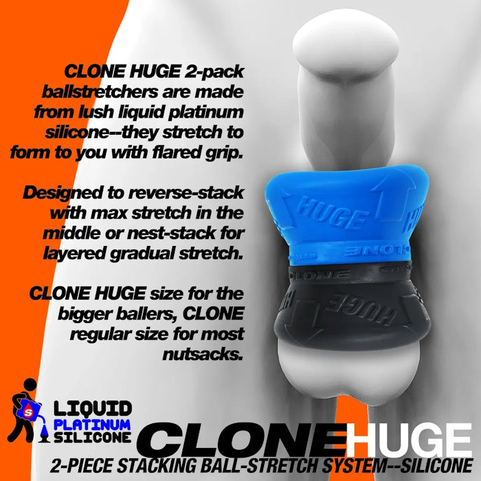 CLONE DUO MAX 2-PACK BALLSTRETCHER - MARINE BLUE - BLACK