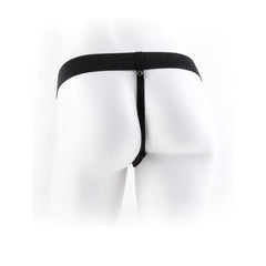 FF SERIES 7" HOLLOW STRAP-ON WITH BALLS - LIGHT/BLACK