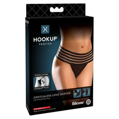 HOOKUP PANTIES CROTCHLESS LOVE GARTER - FITS S-L