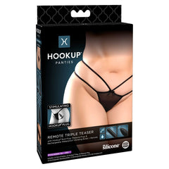 HOOKUP PANTIES REMOTE TRIPLE TEASER - FITS XL-XXL