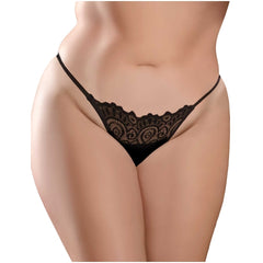 HOOKUP PANTIES REMOTE LACE PEEK-A-BOO - FITS XL-XXL