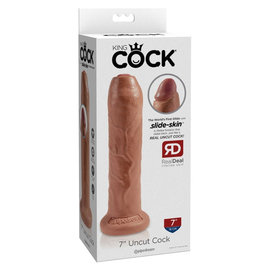 KING COCK 7" UNCUT - TAN