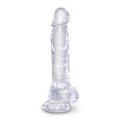 KING COCK CLEAR 8" W/ BALLS - CLEAR