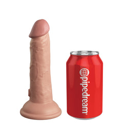 KING COCK ELITE 6" SILICONE DUAL DENSITY COCK - LIGHT