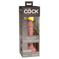 KING COCK ELITE 6" SILICONE DUAL DENSITY COCK - LIGHT