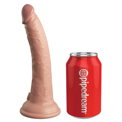 KING COCK ELITE 7" SILICONE DUAL DENSITY COCK - LIGHT